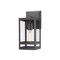 Z-Lite Nuri 1 Light Outdoor Wall Sconce, Black & Clear 596S-BK - alternate 1